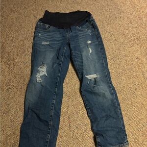 Stylish Blue Maternity Jeans